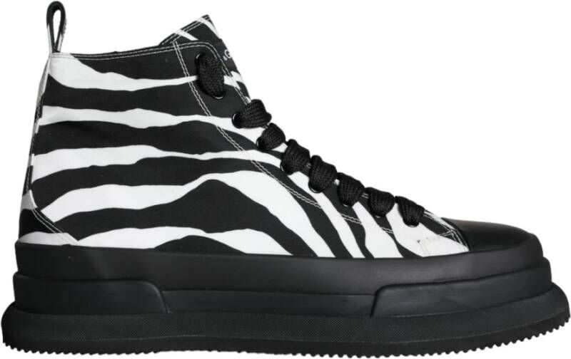 Dolce & Gabbana Zebra High Top Sneakers Black Heren