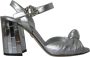 Dolce & Gabbana Zilver Lamsvacht Hakken Sandalen Schoenen Gray Dames - Thumbnail 1