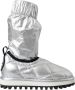 Dolce & Gabbana Zilver Metallic Logo Patch Mid-Calf Laarzen Gray - Thumbnail 1