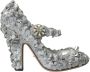 Dolce & Gabbana Zilveren Kristalversierde Mary Jane Pumps Gray Dames - Thumbnail 1