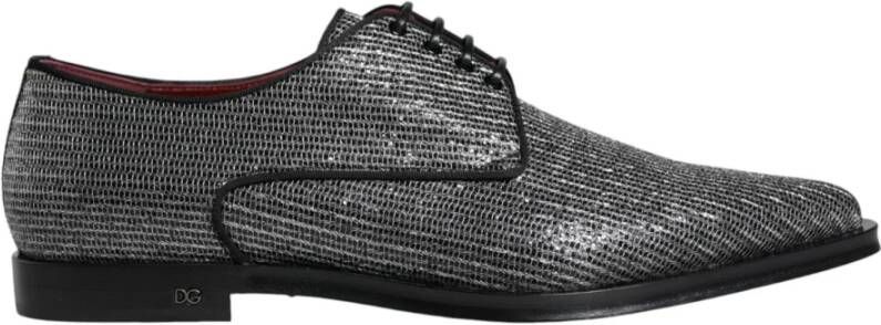 Dolce & Gabbana Zilveren Derby Formele Schoenen Gray Heren