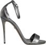 Dolce & Gabbana Zilveren Enkelband Hakken Sandalen Gray Dames - Thumbnail 1