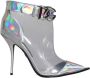 Dolce & Gabbana Zilveren Iridescent PVC Enkellaarzen met Gesp Gray Dames - Thumbnail 1