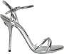 Dolce & Gabbana Zilveren Keira Leren Enkelband Sandalen Gray Dames - Thumbnail 1