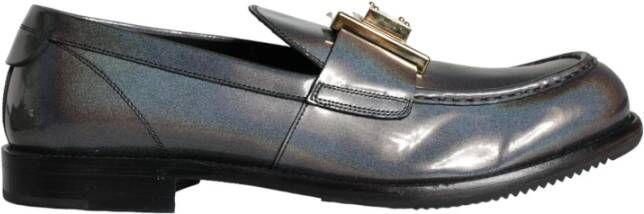 Dolce & Gabbana Zilveren Logo Instaploafers Gray Heren