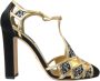 Dolce & Gabbana Zwarte Satijnen Kristal T-Strap Pumps Multicolor Dames - Thumbnail 7