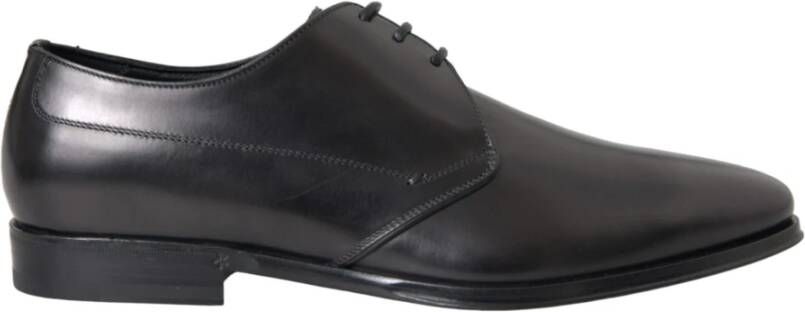 Dolce & Gabbana Zwarte Leren Veterschoenen voor Formele Gelegenheden Black Heren