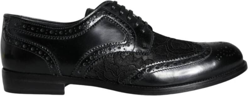 Dolce & Gabbana Zwarte Bloemen Kant Jurk Schoenen Black Dames