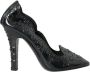 Dolce & Gabbana Zwarte Bloemen Patent Leren Pumps Black Dames - Thumbnail 1