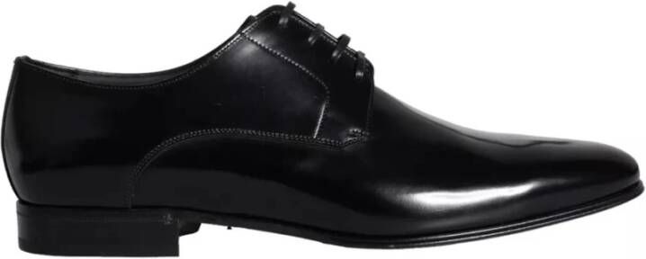 Dolce & Gabbana Zwarte Derby Heren Jurkschoenen van Kalfsleer Black Heren