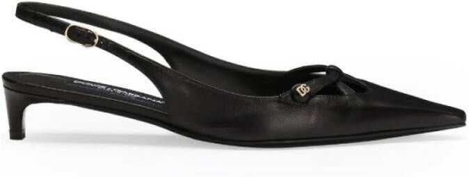 Dolce & Gabbana Zwarte DNA Loafer met Gouden Logo Black Dames