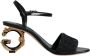 Dolce & Gabbana Zwarte Enkelband Hakken met Logo Black Dames - Thumbnail 1