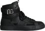 Dolce & Gabbana Zwarte Geperforeerde High Top Sneakers Black Heren - Thumbnail 8