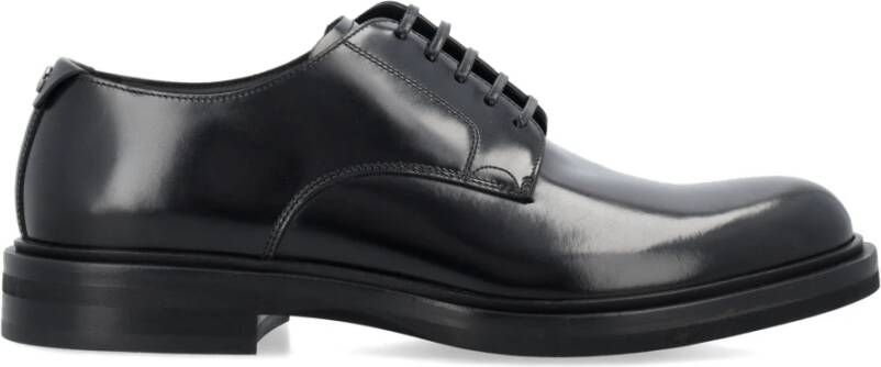 Dolce & Gabbana Zwarte Gesloten Derby Schoenen Aw24 Black Heren