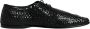 Dolce & Gabbana Zwarte geweven leren Derby schoenen Black Heren - Thumbnail 1