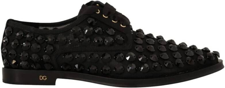 Dolce & Gabbana Zwarte Juwelen Veterschoenen Black Dames