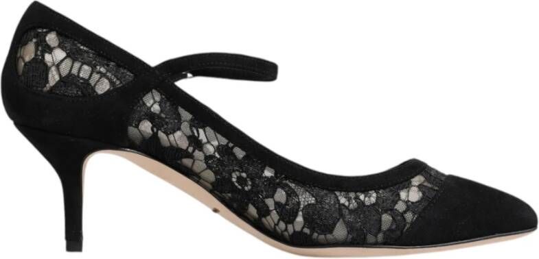 Dolce & Gabbana Zwarte Kant Mary Jane Pumps Black Dames