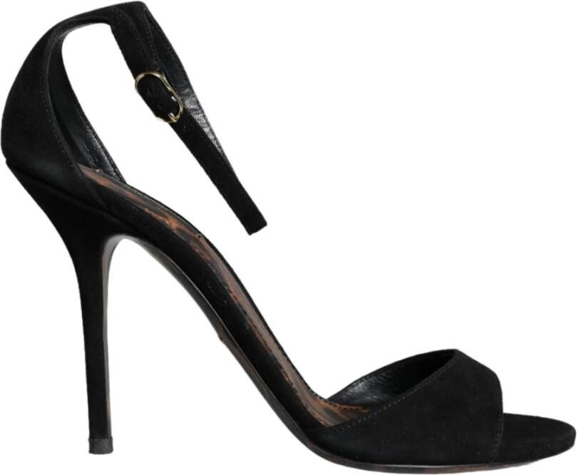 Dolce & Gabbana Zwarte Keira Hakken Sandalen Black Dames