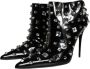 Dolce & Gabbana Zwarte Kristal Enkellaarzen Black Dames - Thumbnail 1