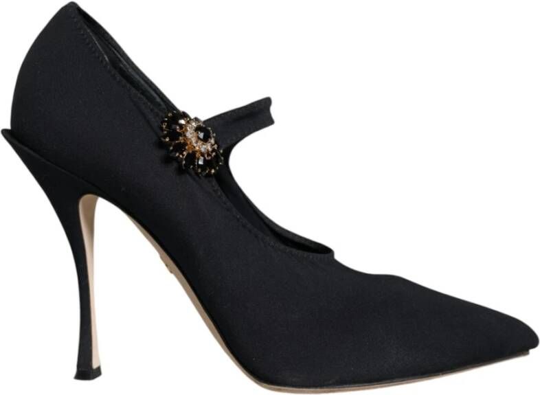 Dolce & Gabbana Zwarte Kristal Mary Jane Pumps Black Dames