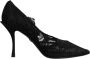 Dolce & Gabbana Zwarte Kristal Mary Jane Stiletto Pumps Black Dames - Thumbnail 1