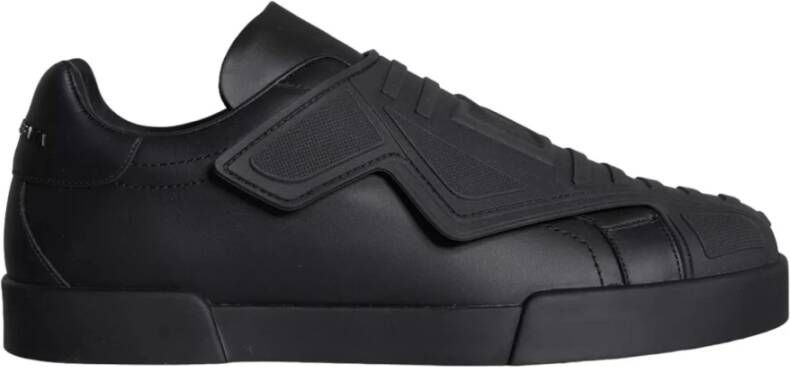 Dolce & Gabbana Zwarte Lace Up Wave Low Top Sneakers Black Heren