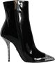 Dolce & Gabbana Zwarte Lakleren Kristalhak Laarzen Schoenen Black Dames - Thumbnail 1