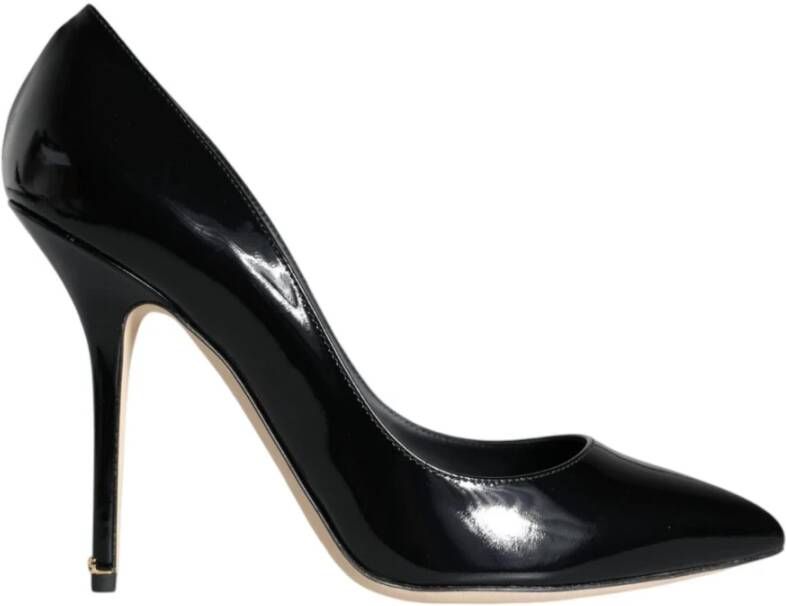 Dolce & Gabbana Zwarte Lakleren Bellucci Pumps Hakken Black Dames