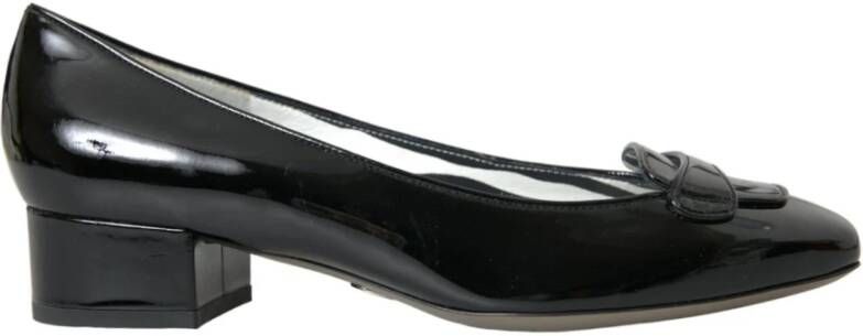 Dolce & Gabbana Lakleren Blokhakken Pumps Schoenen Black Dames