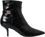 Dolce & Gabbana Exotische leren enkellaarzen met metalen logo Black Dames - Thumbnail 13