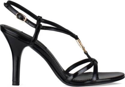 Dolce & Gabbana Zwarte Lakleren Hoge Hak Sandalen Black Dames