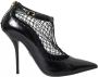 Dolce & Gabbana Zwarte Lakleren Mesh Hakken Pumps Black Dames - Thumbnail 1