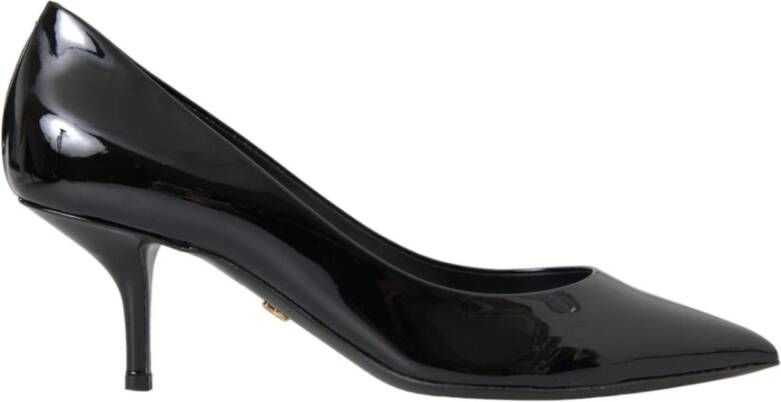 Dolce & Gabbana Zwarte Lakleren Stiletto Pumps Black Dames