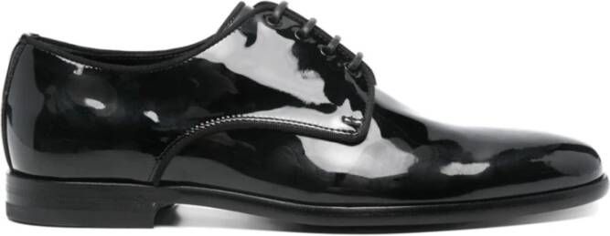 Dolce & Gabbana Zwarte Lakleren Veterschoenen Black Dames