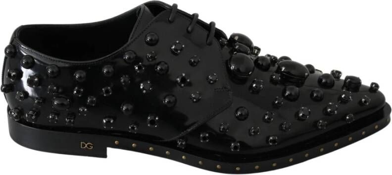 Dolce & Gabbana Zwarte Lakleren Veterschoenen Black Dames