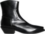 Dolce & Gabbana Zwarte Leren Booties Schoenen Black Dames - Thumbnail 1