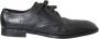 Dolce & Gabbana Zwarte Leren Derby Jurk Schoenen Black Heren - Thumbnail 1