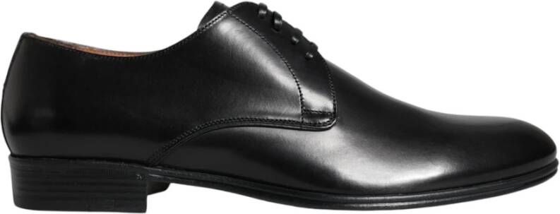 Dolce & Gabbana Zwarte leren Derby jurkschoenen Black Heren