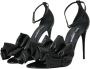 Dolce & Gabbana Zwarte leren enkelband hak sandalen Black Dames - Thumbnail 2