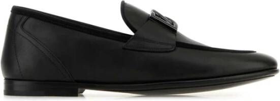 Dolce & Gabbana Zwarte leren Erice loafers Black Heren