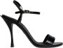 Dolce & Gabbana Zwarte Leren Hakken Sandalen Black Dames - Thumbnail 1