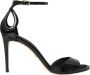 Dolce & Gabbana Zwarte Leren Hoge Hak Sandalen Black Dames - Thumbnail 9