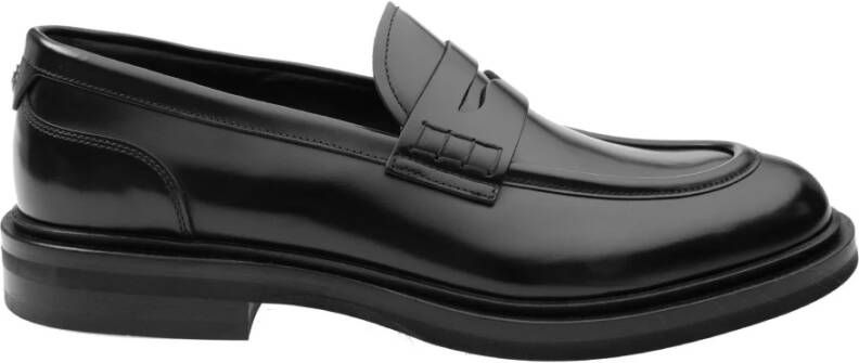 Dolce & Gabbana Zwarte Leren Loafer Schoenen Black Heren