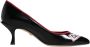 Dolce & Gabbana Zwarte leren logo print hakken pumps Black Dames - Thumbnail 1