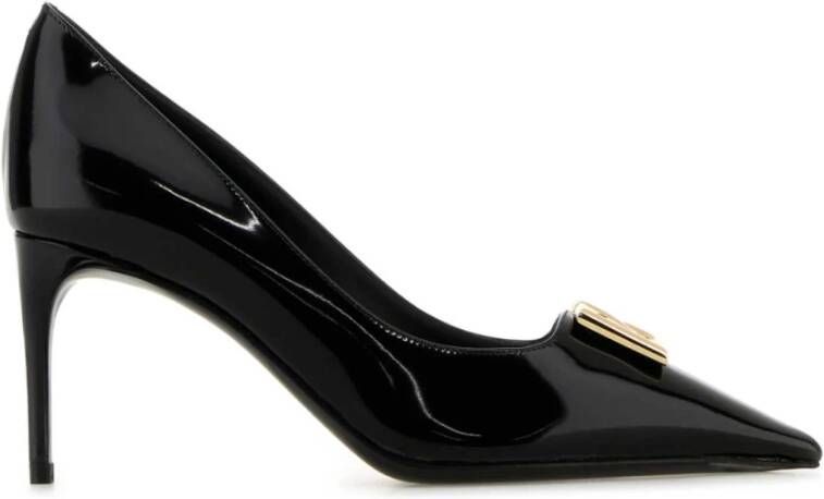 Dolce & Gabbana Zwarte Leren Lollo Pumps Black Dames