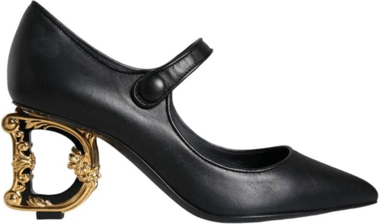 Dolce & Gabbana Zwarte leren Mary Jane-pumps Black Dames