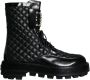 Dolce & Gabbana Zwarte Leren Mid Calf Laarzen Black Heren - Thumbnail 1