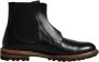 Dolce & Gabbana Zwarte Leren Mid Calf Ritslaarzen Black Heren - Thumbnail 1