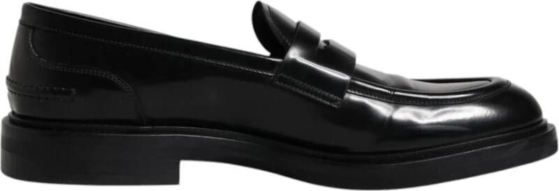 Dolce & Gabbana Zwarte leren mocassin formele schoenen Black Heren