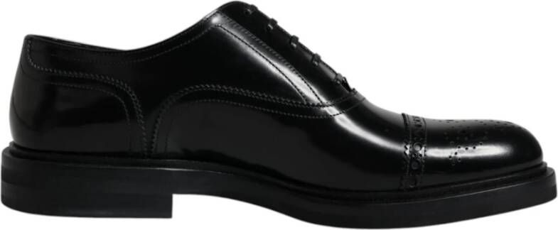 Dolce & Gabbana Zwarte leren Oxford Wingtip formele schoenen Black Heren